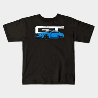 GT Mustang Grabber Blue Kids T-Shirt